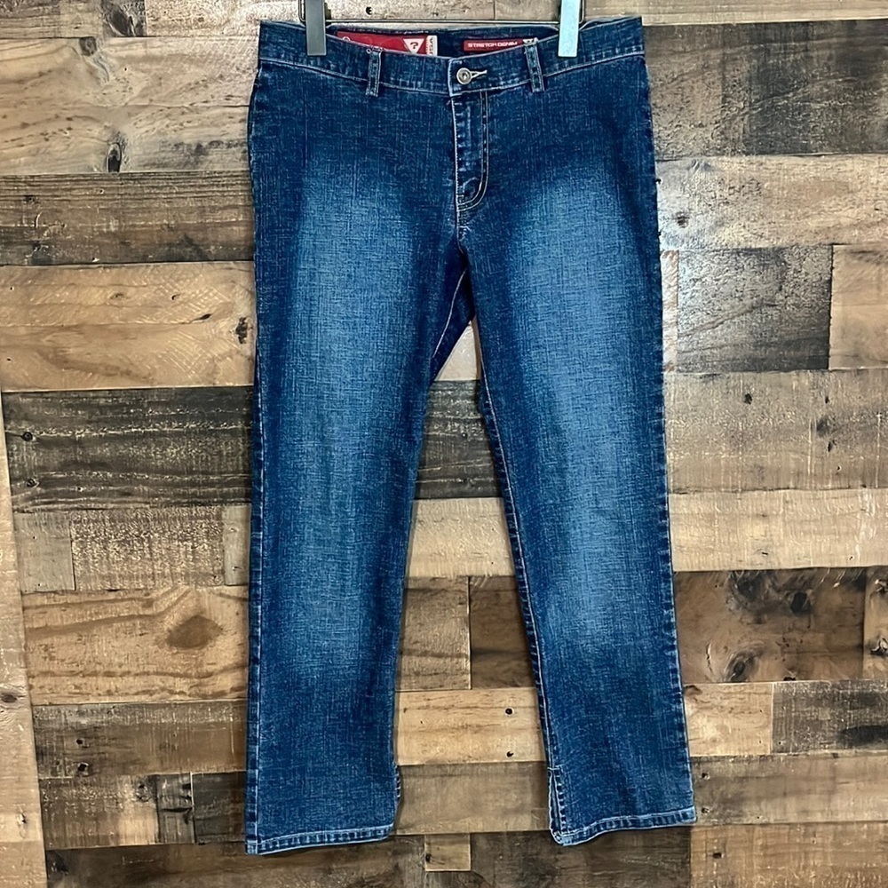 Guess Stretch Cropped Denim Medium Wash Size 30